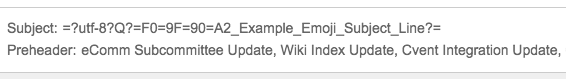 Subject Line in Code