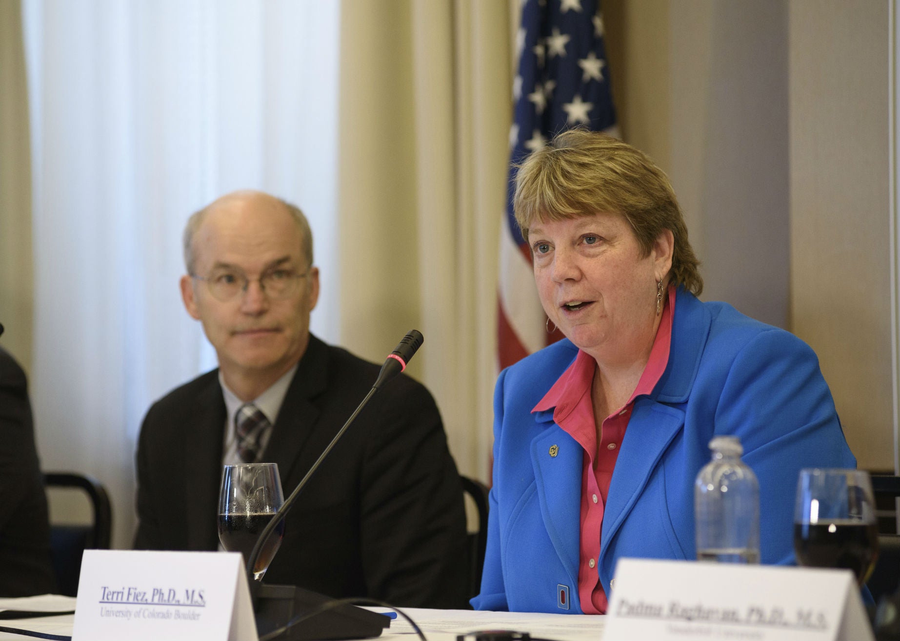 Vice Chancellor Fiez speaks during the AAU/TSC Press Roundtable in DC Vice Chancellor Fiez speaks during the AAU/TSC Press Roundtable in DC