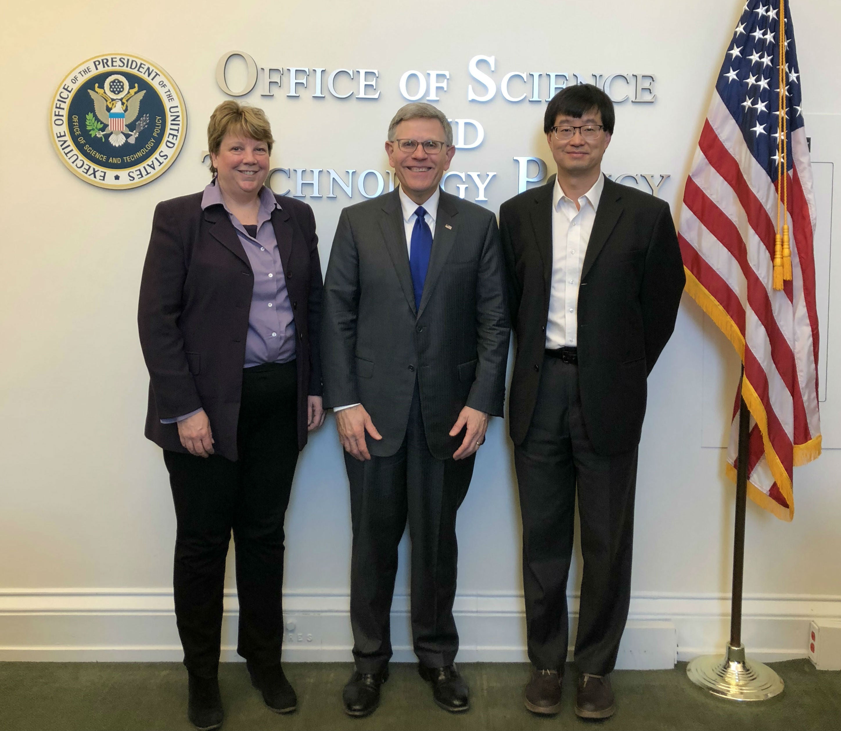 CU Boulder VC for Research & Innovation Terri Fiez; White House OSTP Director Kelvin Droegemeier; and CUbit Quantum Initiative Director Jun Ye CU Boulder VC for Research & Innovation Terri Fiez; White House OSTP Director Kelvin Droegemeier; and CUbit Quantum Initiative Director Jun Ye