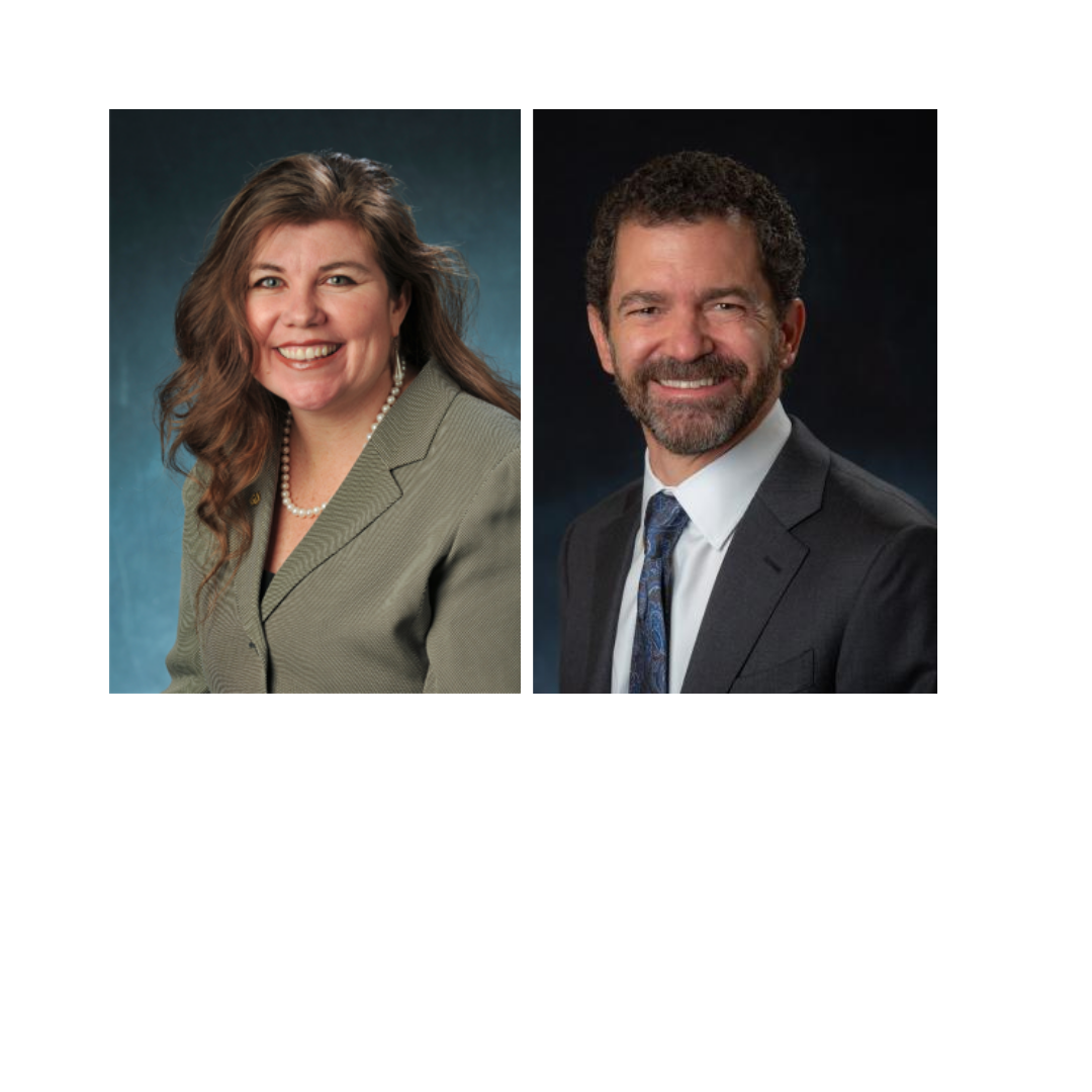 Tanya Kelly-Bowry, senior advisor and contract lobbyist and Todd Saliman, Senior Vice President for Strategy, Government Relations & Chief Financial Officer