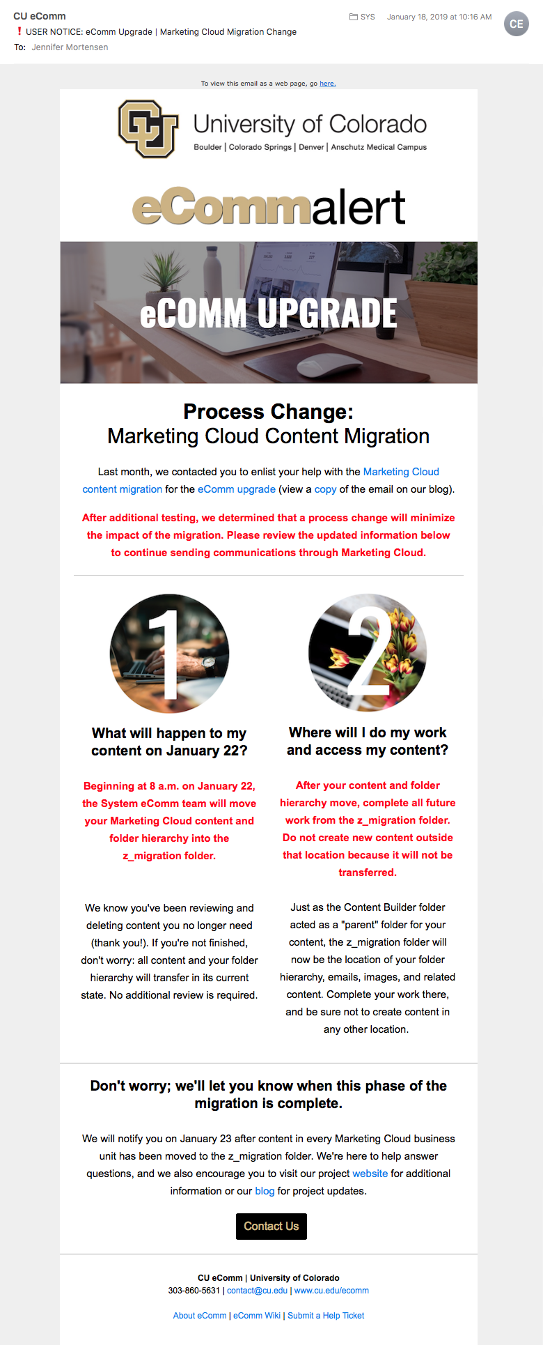 Ecomm Upgrade Marketing Cloud Migration Process Change