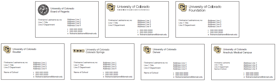 Business Collateral - Business Card examples Business Collateral - Business Card examples