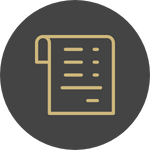 gold document in dark grey circle