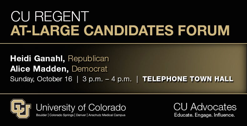 CU Regent At-Large Candidates Forum