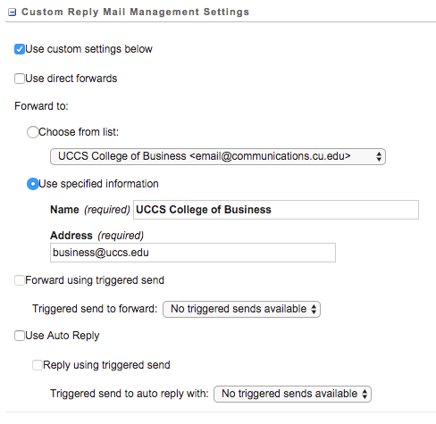 Custom Reply Mail Management Custom Reply Mail Management