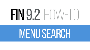 FIN 9.2 How-To Menu Search