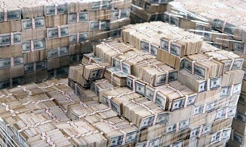 Image showing stacks of money