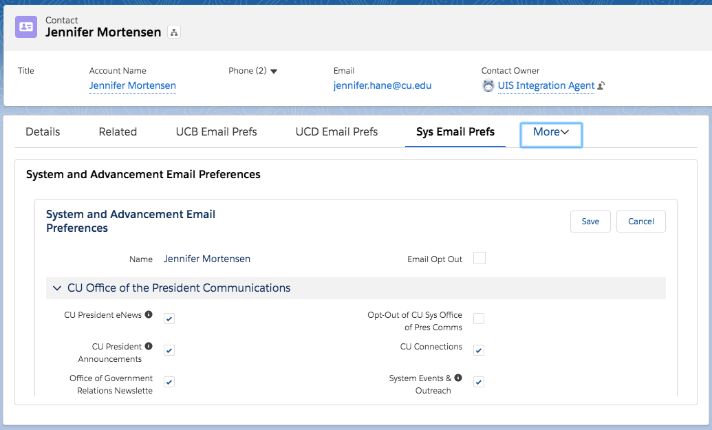 Salesforce Email Preferences