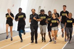 UCCS Chancellor Running with UCCS Track and Field team