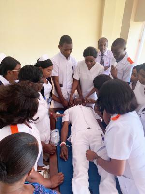 New Zambian trainers teaching the next generation of emergency nurses.