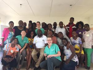 Emergency Medicine residents and their new WHO Basic Emergency Care graduates in Zambia.   