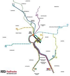 RTD FasTracks map