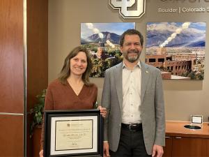 Wendy Glenn and President Todd Saliman