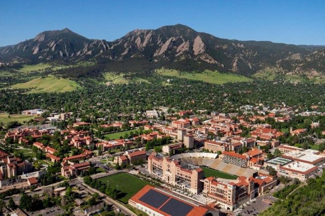 CU Boulder Campus aerial image 