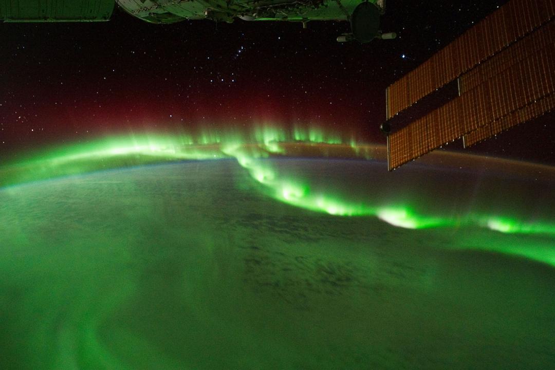 Aurora as seen from the International Space Station 