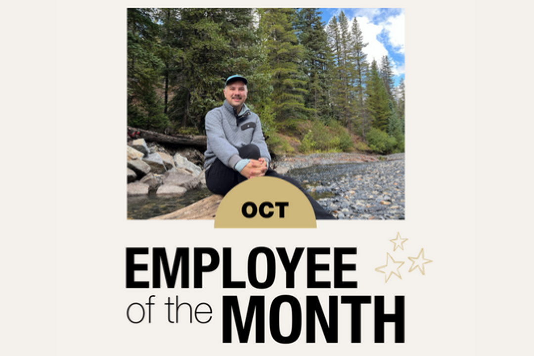 The CU Anschutz October Staff Employee of the Month is Bret Turner, hazardous materials professional in Environmental Health and Safety (EHS).
