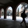 Snow scenic at the University of Colorado Boulder. (Photo by Casey A. Cass/University of Colorado)