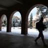 Snow scenic at the University of Colorado Boulder. (Photo by Casey A. Cass/University of Colorado)