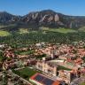 aerial shot of CU Boulder campus