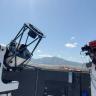 A telescope on top of the Ann and H.J. Smead Department of Aerospace Engineering Sciences at the University of Colorado Boulder that is used by researchers as part of an ongoing project for the Air Force Research Laboratory.