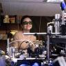 Ana Maria Rey in a lab at JILA. (Credit: R. Jacobson/NIST)