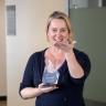 Associate Professor of English Sarah Hagelin received the 2025 Faculty Mentoring Award from the Center for Faculty Development and Advancement at a March 31 luncheon. 