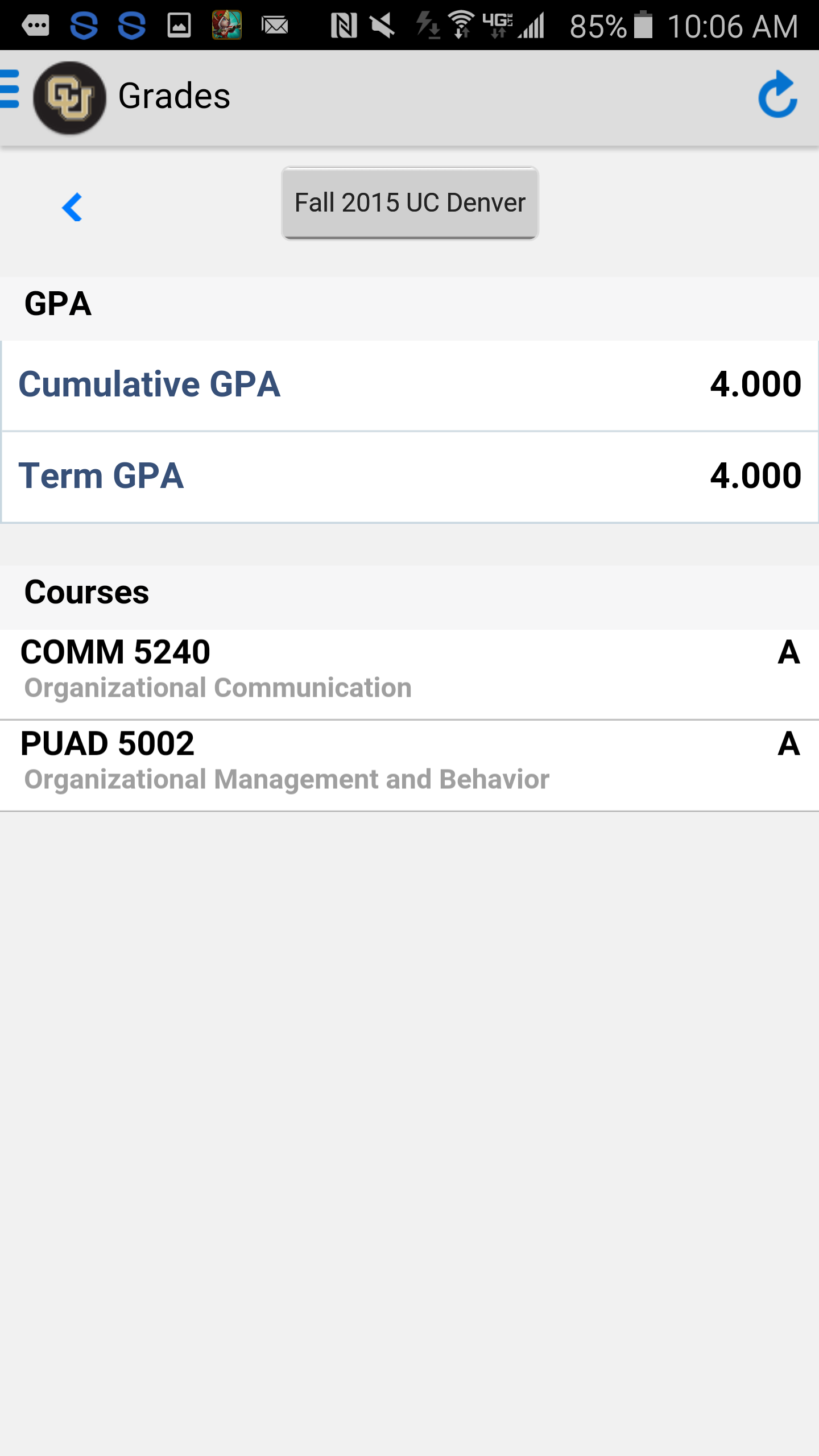 UCD mobile app grades